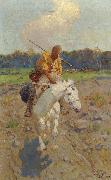 Franz Roubaud The Return from the Hunt France oil painting artist